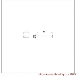 Ami patentbout compleet met huls RVS M5x60 mm schroef en huls RVS set 10 stuks - A10900208 - afbeelding 4
