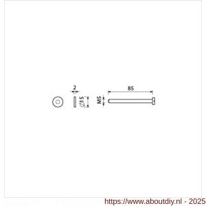 Ami montagesetje briefplaat EP deurdikte 73-77 mm - A10900083 - afbeelding 4