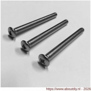 Ami veiligheidsbeslag toebehoren bevestigingsset VHB schilden deurdikte 53-57 mm 3 schroeven M6x70 mm RVS - A10901675 - afbeelding 4