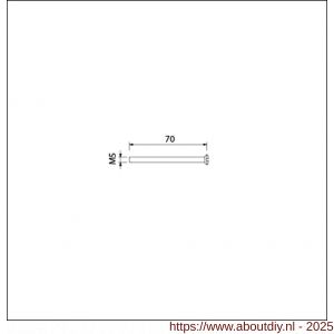 Ami patentschroef met zaagsnede RVS M5x70 mm voldraad set 10 stuks - A10900182 - afbeelding 4