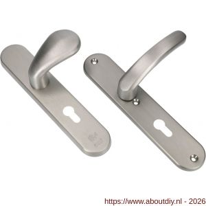 Ami VHB 250/50/1-173-378 veiligheids Rotaveer knop-kruk langschildgarnituur SKG*** ovaal VHB Varo knop 173 250/50/1 buiten en binnen profielcilinder PC 72 en deurkruk 378 Rota Irox deurdikte 38-42 mm - A10901291 - afbeelding 1