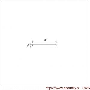 Ami toilet- en badkamersluiting WC stift vierkant 8x50 mm - A10900223 - afbeelding 4
