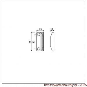 Ami sluitplaat vlak Zamac wit - A10901687 - afbeelding 4