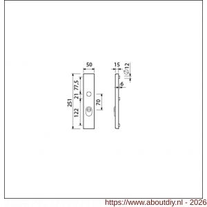 Ami VHB 250/15 KT veiligheidslangschild SKG*** kerntrekbeveiliging ovaal buitenlangschild 250/50/15 KT 70 F1 - A10901480 - afbeelding 2