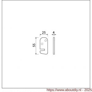 Ami sluithaak enkel staal verzinkt 4 mm - A10901679 - afbeelding 4