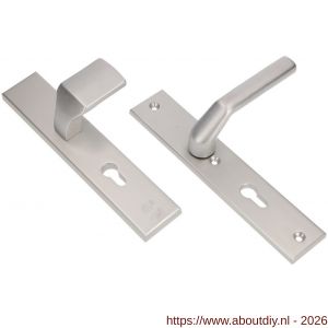 Ami VHB 251/50-144 veiligheidsvoordeur-knoplangschildgarnituur SKG*** VHB 251/50 profielcilinder PC 92 knop Varo 144 F1 profielcilinder PC 92 en deurkruk 379 Rota deurdikte 38-42 mm - A10901064 - afbeelding 1