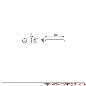 Ami montagesetje bevestiging briefplaat EP deurdikte 88-92 mm - A10901725 - afbeelding 2