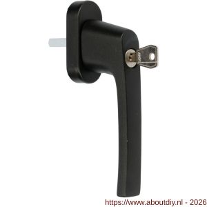 Ami VHB 822 draai-kiep raamgreep aluminium SKG** 7x32 mm compleet zwart RAL 9005 structuur ovaal - A10901711 - afbeelding 1