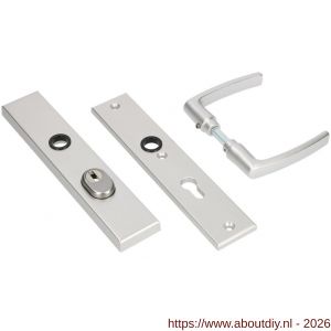 Ami VHB 251/15 KT veiligheidslangschild SKG*** kerntrekbeveiliging VHB 251/50/15 buiten kerntrek KT 55 en binnen profielcilinder PC 55 met deurkruk 332 F1 deurdikte 53-57 mm - A10901494 - afbeelding 1