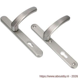 Ami VHB 257/32/2-378 veiligheids Rotaveer kruk-kruk smalschildgarnituur SKG** Archi Design ovaal VHB deurkruk 378 Rota 257/32/2 profielcilinder PC 72 Irox deurdikte 53-57 mm - A10900903 - afbeelding 1