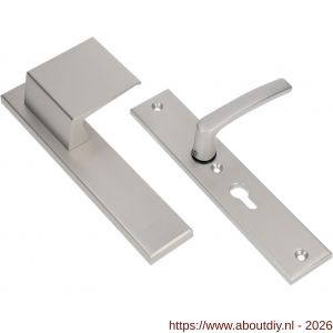 Ami VHB 251/50-90/80 veiligheidsvoordeur-duwerlangschildgarnituur SKG*** VHB 251/50 blind deurduwer 90/80 rechts F1 profielcilinder PC 55 en deurkruk 332 deurdikte 38-42 mm - A10900965 - afbeelding 1