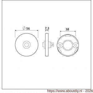 Ami Klik beldrukker aluminium rond zwart - A10900012 - afbeelding 2