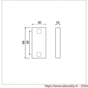 Ami 65/30 smalrozet aluminium gegoten blind R6.5 hartafstand 50 mm F1 - A10900489 - afbeelding 2