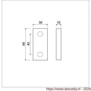 Ami 65/30 smalrozet aluminium gegoten blind R6.5 hartafstand 43 mm F1 - A10900488 - afbeelding 2