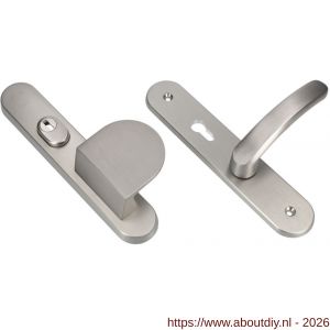 Ami VHB 250/15-90/83-378 KT senioren veiligheids Rotaveer duwer-kruk langschildgarnituur SKG*** kerntrekbeveiliging omkeer Archi Design VHB 250/15 kerntrek KT 72 omkeer deurduwer 90/83 rechts en deurkruk 378 Rota Irox 2 GTS - A10901102 - afbeelding 1