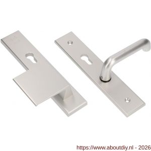 Ami VHB 251/50-90/80 senioren veiligheidsvoordeur-duwerlangschildgarnituur SKG** omkeer VHB 251/50 profielcilinder PC 72 omkeer deurduwer 90/80 rechts F1 en profielcilinder PC 72 omkeer deurkruk 356 deurdikte 53-57 mm - A10900834 - afbeelding 1