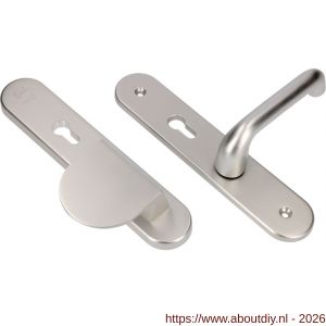 Ami VHB 250/50/1-90/83-386 senioren veiligheids Rotaveer duwer-kruk langschildgarnituur SKG** ovaal omkeer VHB 250/50/1 profielcilinder PC 72 omkeer deurduwer 90/83 links en deurkruk 386 Rota deurdikte 53-57 mm F1 - A10901138 - afbeelding 1