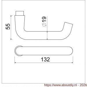 Ami 356 deurkurk gatdeel aluminium Archi Design M6 Irox - A10900313 - afbeelding 2