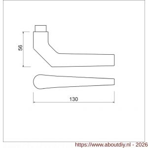 Ami 357 deurkruk gatdeel aluminium M6 F1 - A10900301 - afbeelding 2