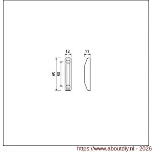 Ami sluitplaat smal Zamac - A10901684 - afbeelding 2