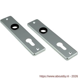 Ami 165/4 RH kortschild aluminium rondhoek profielcilinder PC 55 F1 - A10900507 - afbeelding 1