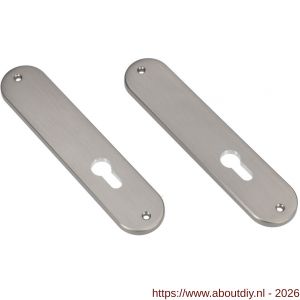 Ami 200/1/7 langschild aluminium Archi Design zonder krukgat profielcilinder PC 55 Irox - A10900700 - afbeelding 1