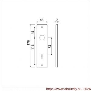 Ami 178/43 kortschild aluminium sleutelgat SLG 72 F1 - A10900539 - afbeelding 2