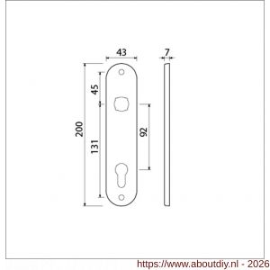 Ami 200/1/7 langschild aluminium profielcilinder PC 92 F1 - A10900617 - afbeelding 2