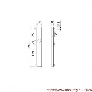 Ami 245/30 smalschild aluminium blind M5 F1 - A10900769 - afbeelding 2