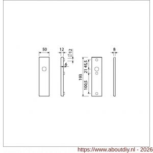 Ami VHB 193/50 veiligheidskortschild SKG*** VHB 193/50 buiten en binnen blind F1 deurdikte 38-42 mm - A10901342 - afbeelding 2