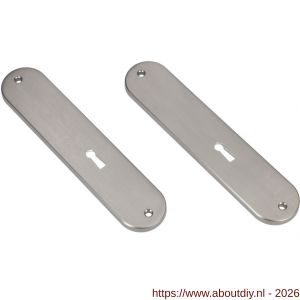 Ami 200/1/7 langschild aluminium Archi Design zonder krukgat sleutelgat SLG 56 Irox - A10900699 - afbeelding 1