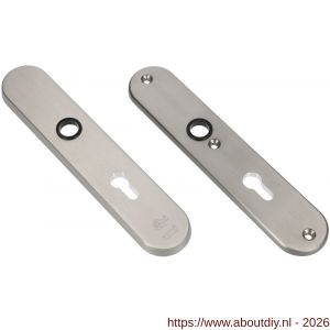 Ami VHB 250/50/1 veiligheidslangschild SKG*** Archi Design ovaal VHB 250/50/1 buiten en binnen profielcilinder PC 55 Irox deurdikte 38-42 mm - A10901390 - afbeelding 1