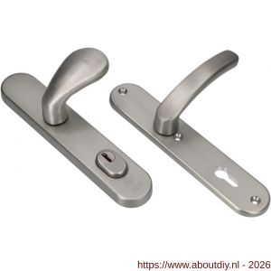 Ami VHB 250/15-173-378 KT veiligheids Rotaveer kruk-kruk langschildgarnituur SKG*** kerntrekbeveiliging ovaal VHB 173/378 Rota 250/15 buiten kerntrek KT 72 en binnen profielcilinder PC 72 Irox deurdikte 38-42 mm Archi Design - A10901308 - afbeelding 1