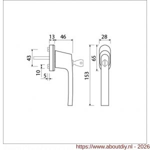 Ami VHB 812 draai-kiep raamgreep aluminium SKG** 7x40 mm F1 ovaal - A10901703 - afbeelding 2
