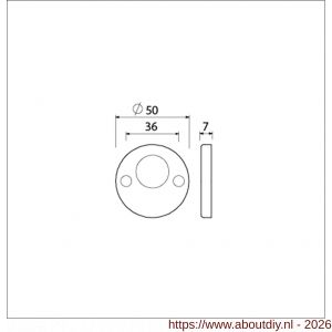 Ami 3 RH rond cilinderrozet aluminium rondhoek RC F1 - A10900453 - afbeelding 2