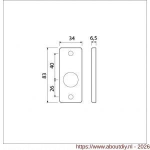 Ami 4 RH cilinderrozet aluminium rechthoek RC F1 - A10900458 - afbeelding 2