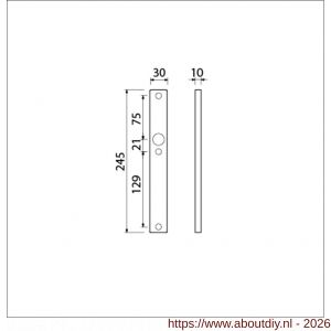 Ami 245/30 smalschild aluminium blind R5,5 F1 - A10900770 - afbeelding 2