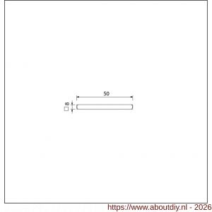 Ami toilet- en badkamersluiting WC stift vierkant 8x50 mm - A10900223 - afbeelding 2