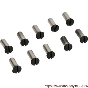 Ami deurbeslag patentbouthuls zwart 9005 structuur M6x21 mm zaagsnede set 10 stuks - A10901769 - afbeelding 1