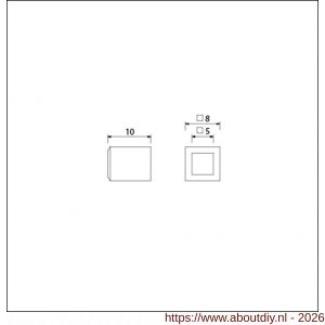 Ami deurbeslag verloopbus nylon 5/8 mm set 5 stuks - A10900228 - afbeelding 2