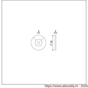 Ami deurbeslag indicatieplaatje kunststof rood-wit 5 mm vlak stiftontsluiting 1/4 rood set 5 stuks - A10900218 - afbeelding 2