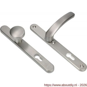 Ami VHB 257/32/2-169/50-378 veiligheids Rotaveer knop-kruk smalschildgarnituur SKG** Archi Design ovaal VHB 257/32/2 knop 169/50 profielcilinder PC 72 en deurkruk 378 Rota Irox deurdikte 53-57 mm - A10900875 - afbeelding 1