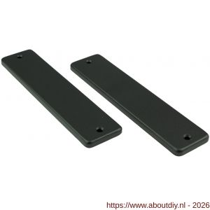 Ami 180/41 RH kortschild aluminium rondhoek geheel blind zwart RAL 9005 structuur finish - A10900583 - afbeelding 1
