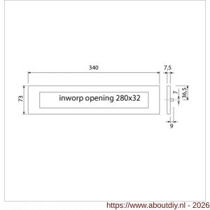 Ami DL binnendraaiende briefplaat met veer aluminium F2 deurdikte 38-42 mm - A10900055 - afbeelding 2