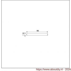 Ami deurkruk stift vierkant vol 8x90 mm - A10900155 - afbeelding 2