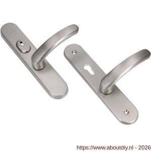 Ami VHB 250/15-378 KT senioren veiligheids Rotaveer kruk-kruk langschildgarnituur SKG*** kerntrekbeveiliging Archi Design omkeer VHB 378 Rota250/50/1 kerntrek KT 72 omkeer en profielcilinder PC 72 Irox deurdikte 38-42 mm - A10901203 - afbeelding 1