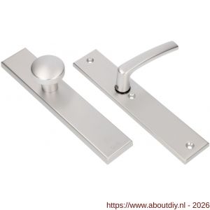 Ami VHB 251/50-169/50 veiligheidsvoordeur-knoplangschildgarnituur SKG*** VHB 251/50 knop 169/50 buiten en binnen blind en deurkruk 332 F1 deurdikte 38-42 mm - A10901071 - afbeelding 1