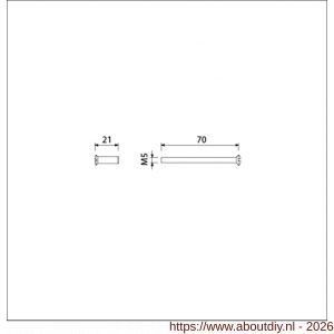 Ami deurbeslag patentbout compleet met huls RVS M5x70 mm schroef en huls RVS set 10 stuks - A10900209 - afbeelding 2