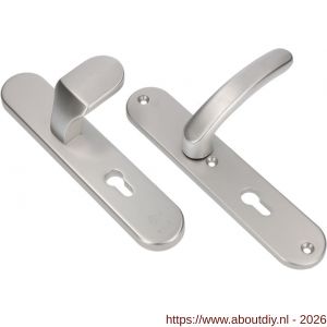 Ami VHB 250/50/1-145-378 veiligheids Rotaveer knop-kruk langschildgarnituur SKG*** ovaal VHB Varo knop 145 250/50/1 buiten en binnen profielcilinder PC 72 en deurkruk 378 Rota F1 deurdikte 53-57 mm - A10901049 - afbeelding 1