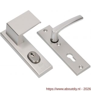 Ami VHB 193/15-90/60 KT veiligheidsvoordeur-duwerkortschild SKG*** kerntrekbeveiliging VHB 193/15 deurduwer 90/60 rechts kerntrek KT 55 en binnen profielcilinder PC 55 deurkruk 332 F1 deurdikte 38-42 mm - A10901280 - afbeelding 1